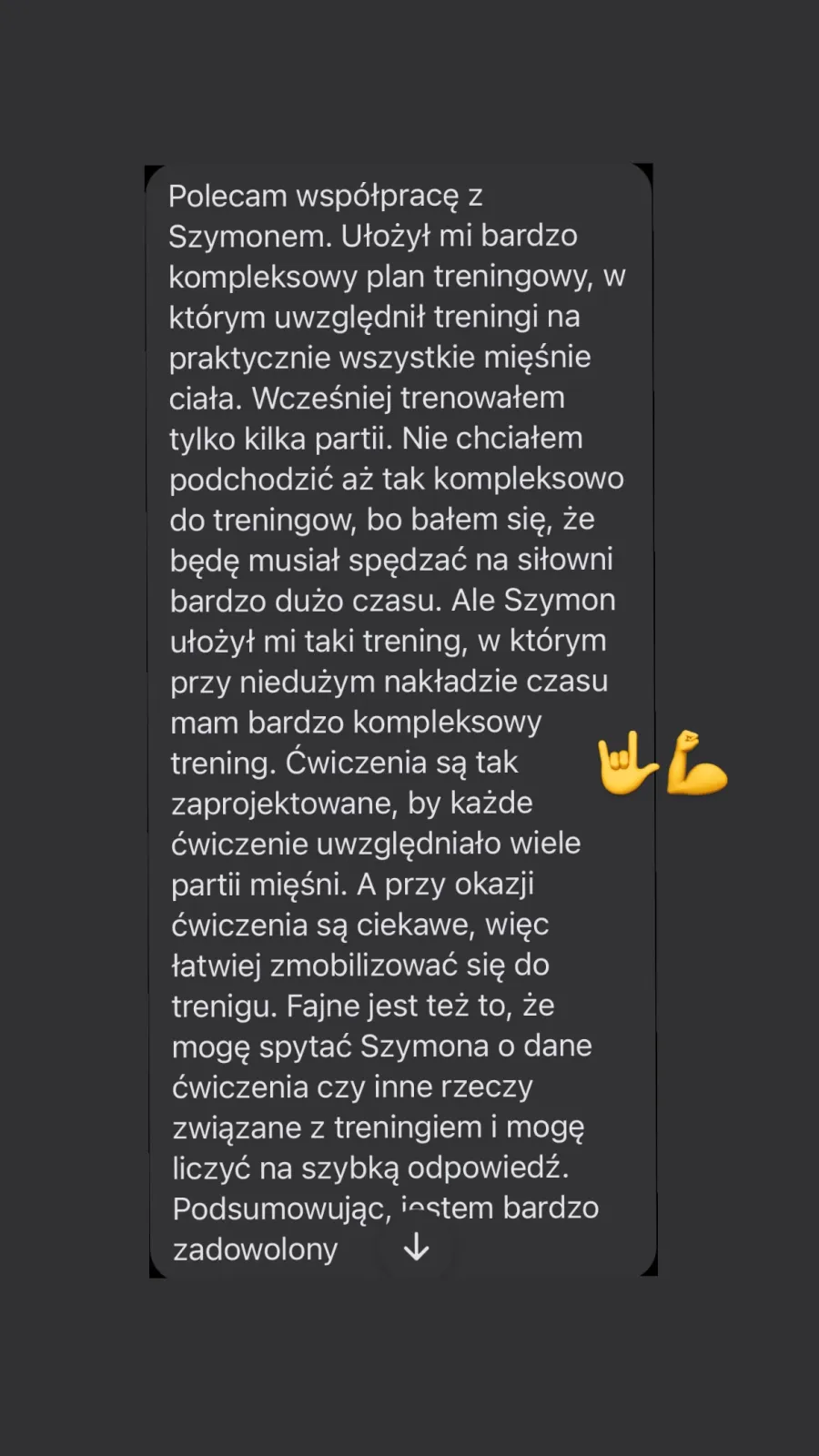 Opinia podopiecznego