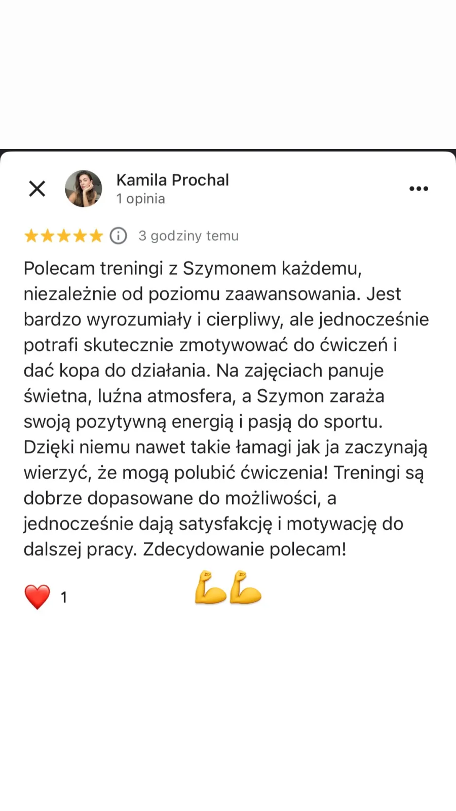 Opinia podopiecznego